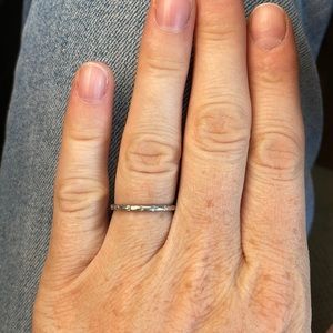 Vintage 18K White Gold Engagement Ring
